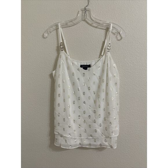 white house black market, White Sleeveless Blouse, Women Large - Picture 1 of 4